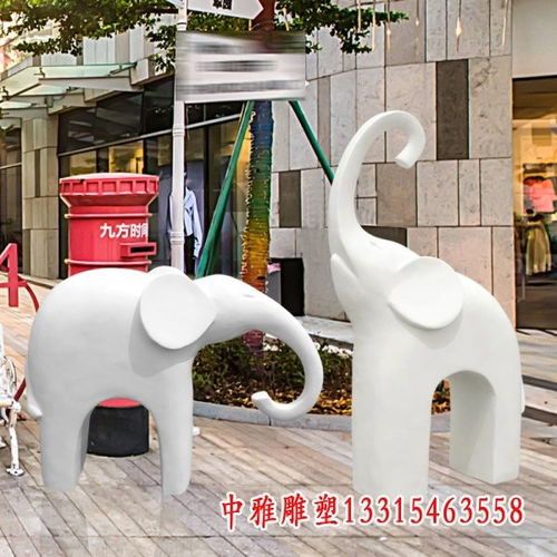 大型玻璃鋼動(dòng)物大象雕塑 廣西樹脂大象雕塑定制廠家 中雅雕塑